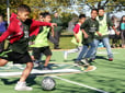 Kids playing futsal at Aspen Highlands Park
